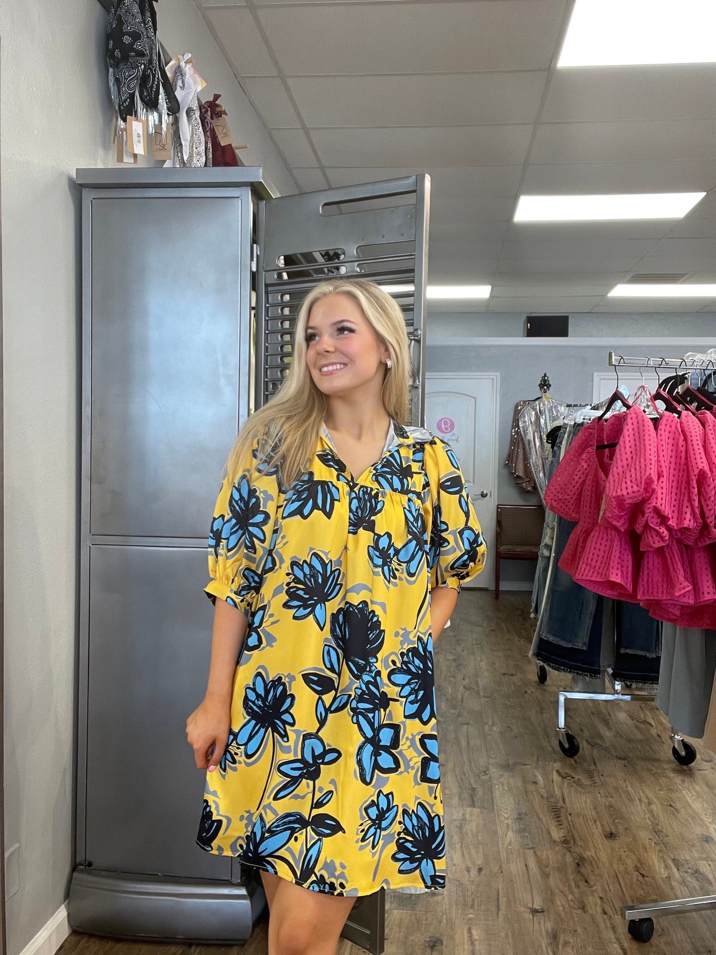 Azure Peony Dress