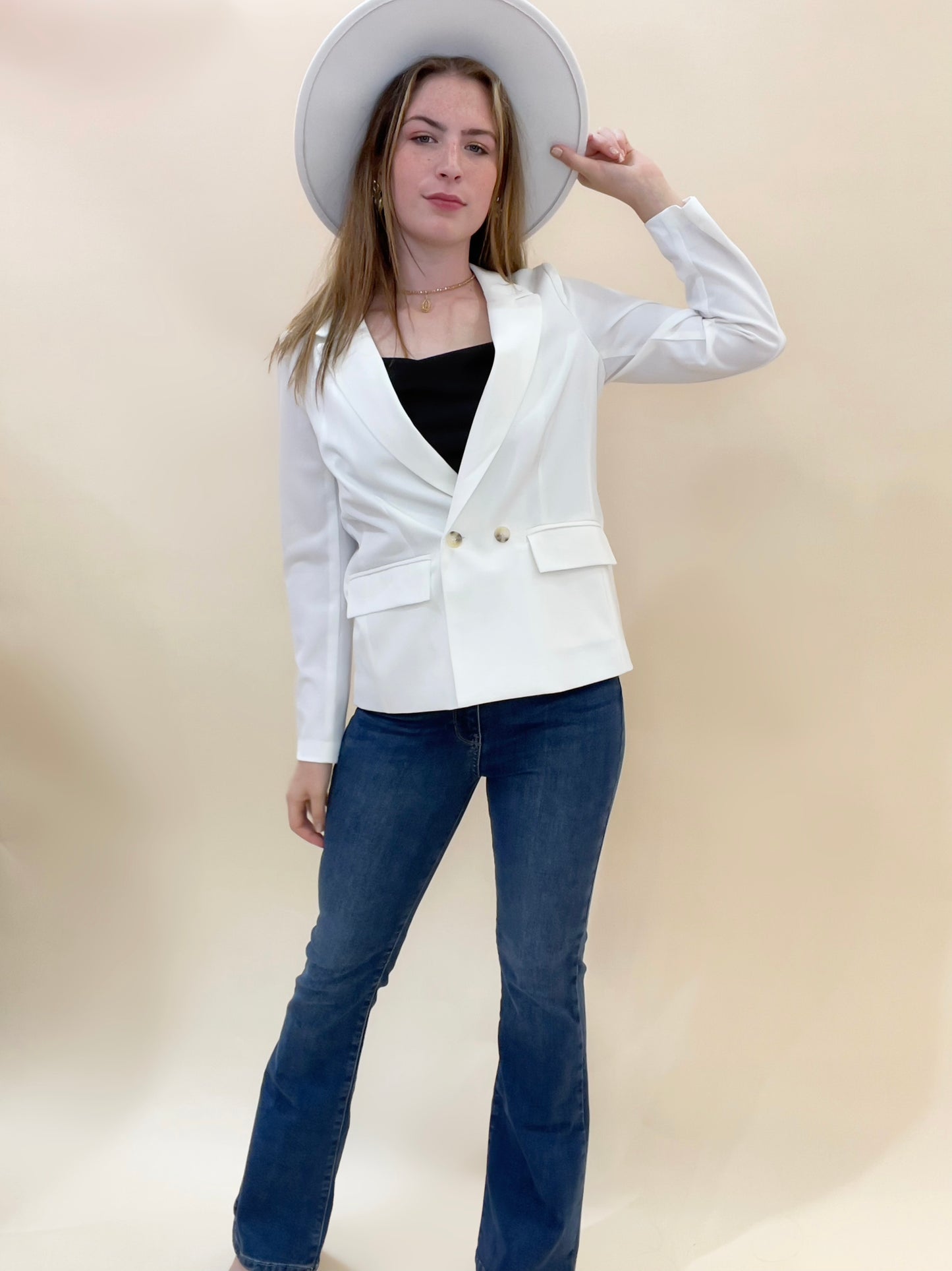 Elegance In Ivory Blazer