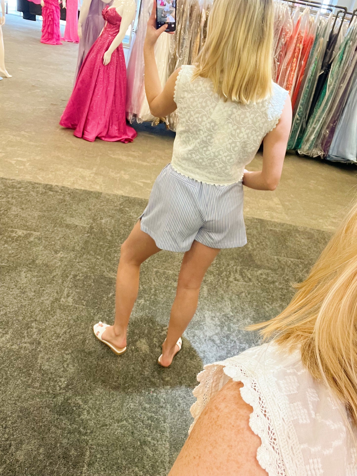 Bluebell Shorts- Blue Stripe