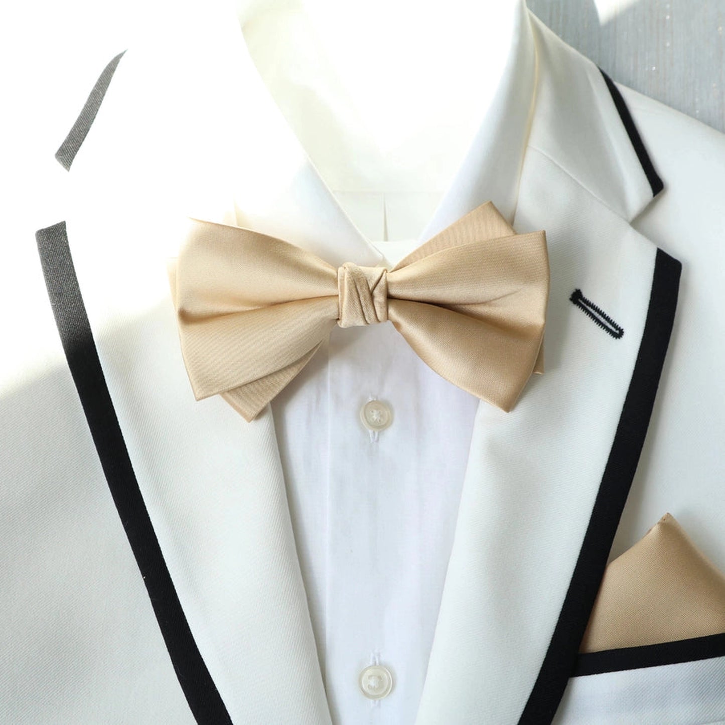 Double Satin Bow Tie