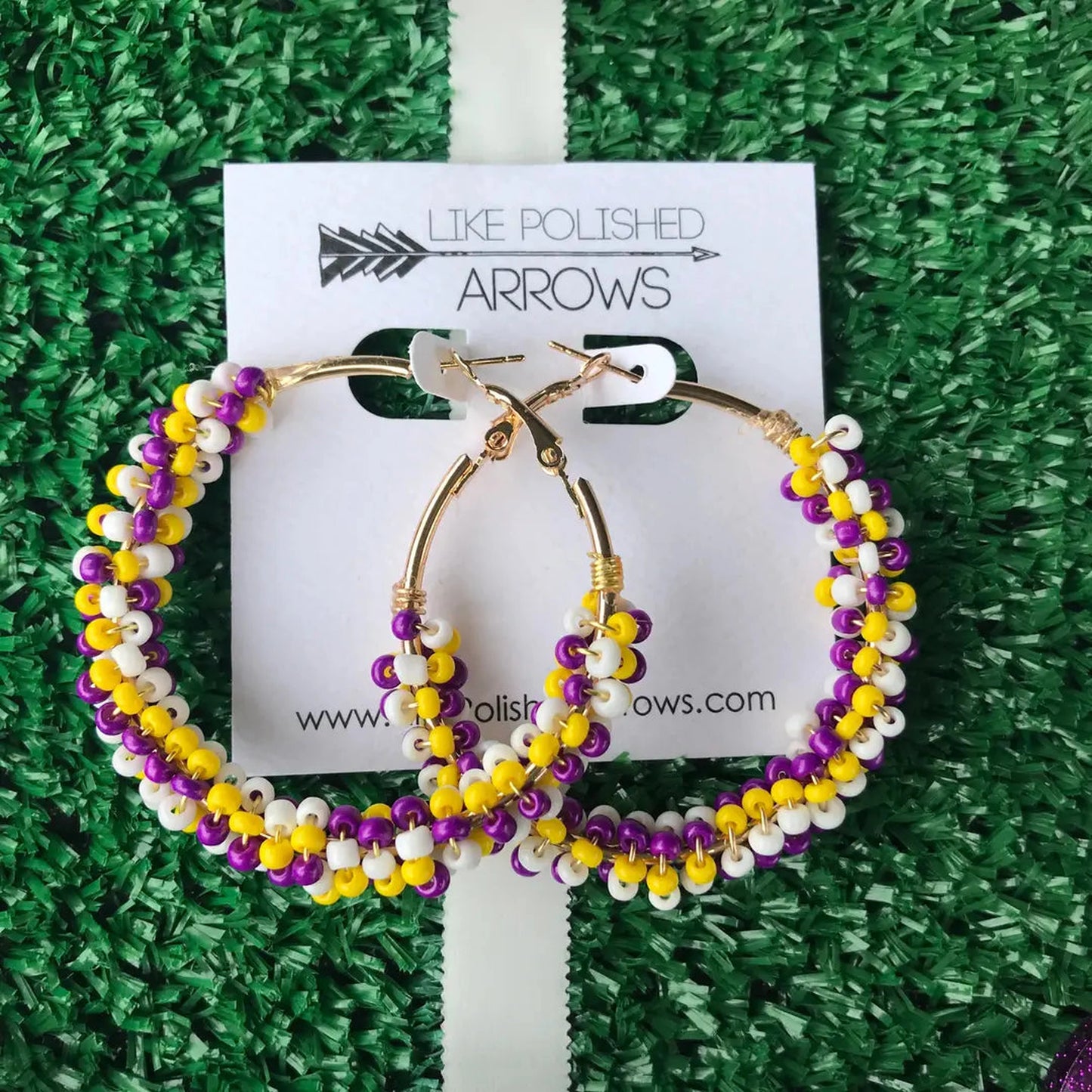 Beaded Wrapped Earring Hoops