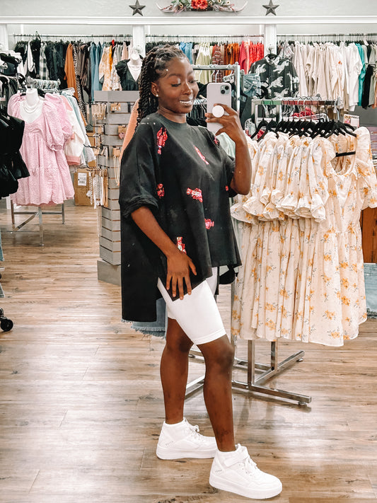 Lobster Sequin Patch Tee