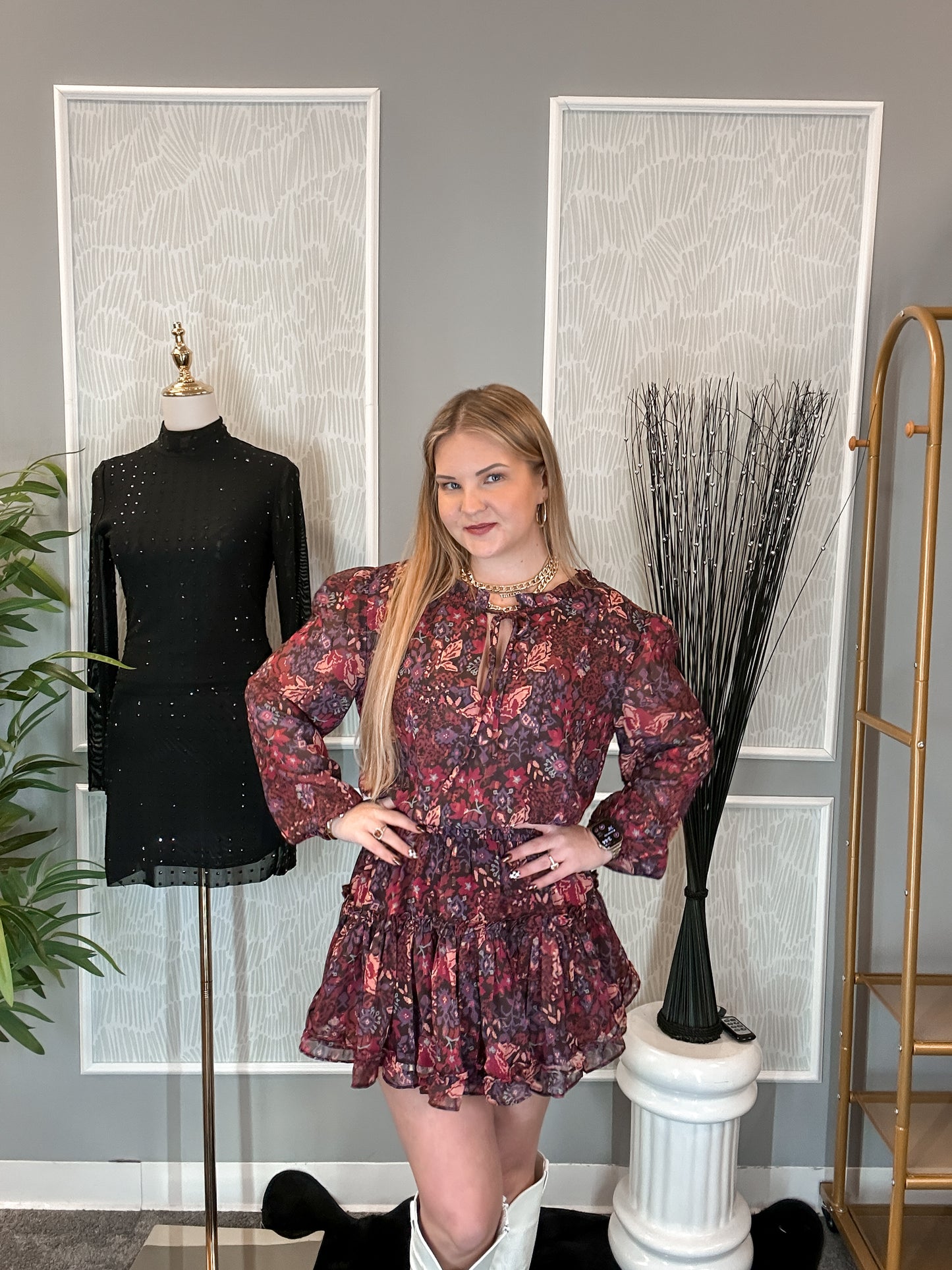 Freya Dress- Midnight Floral