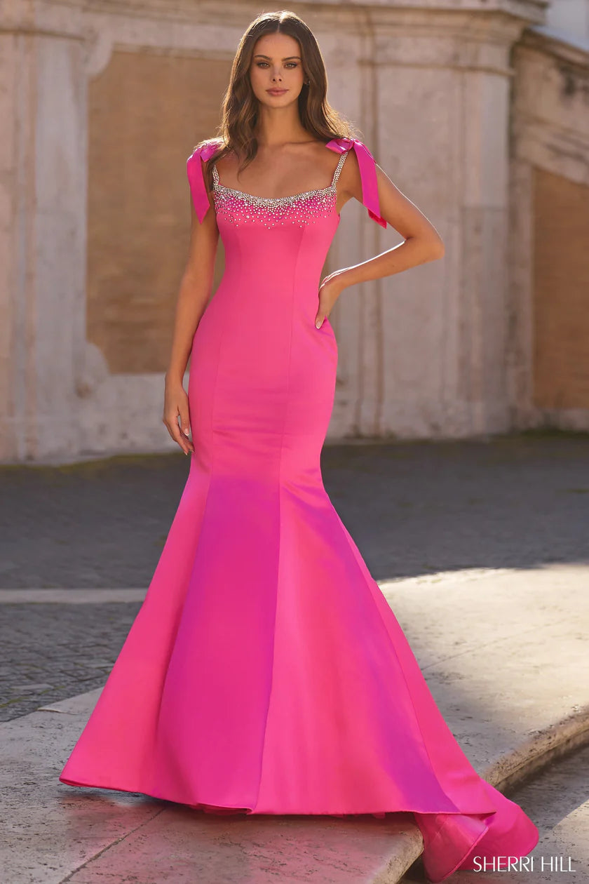 sherri hill pink mermaid dress Sherri Hill 56875 - Long Taffeta Mermaid Dress