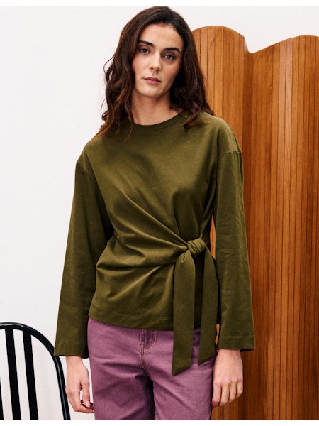 Orchis Top – Moss Green