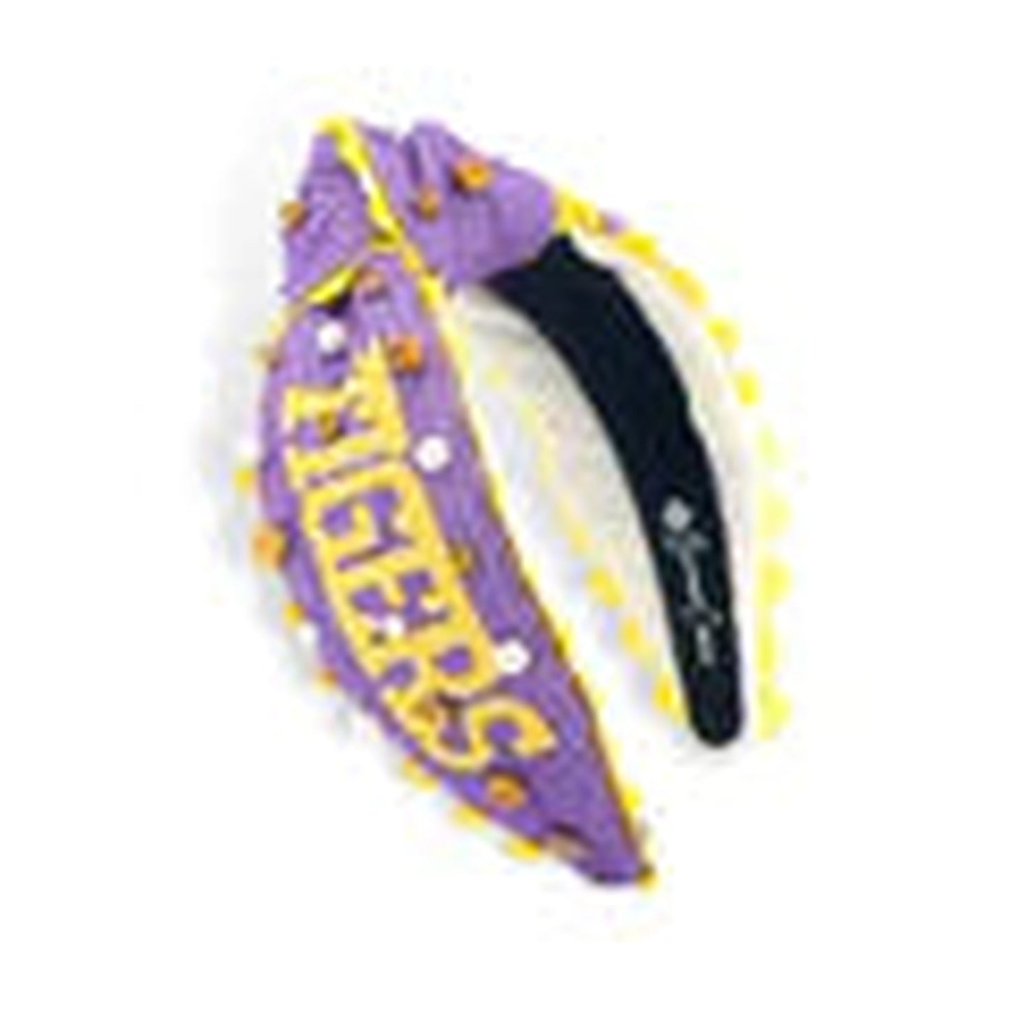 LSU Adult Size GEAUX TIGERS Cross Stitch Headband