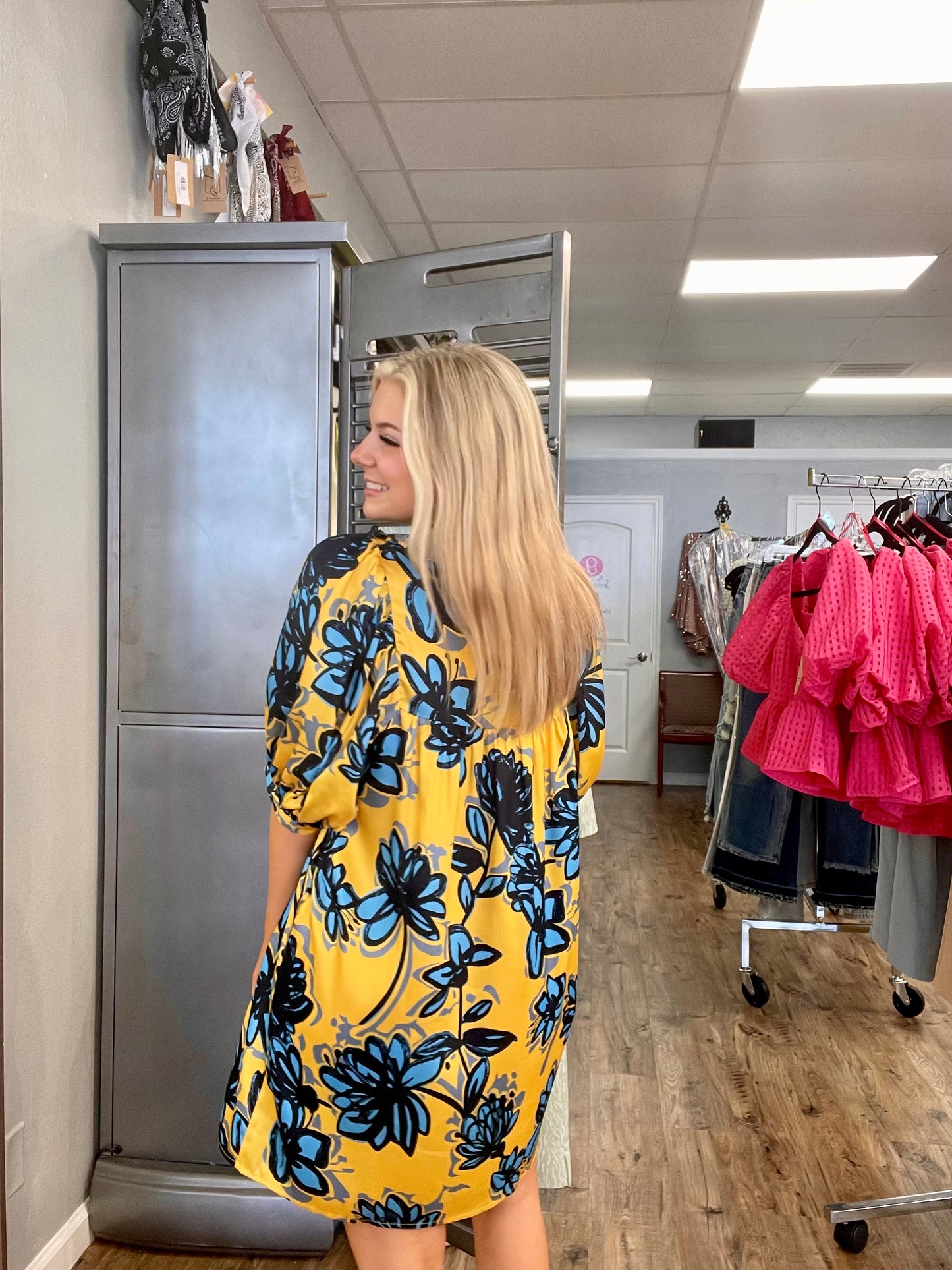 Azure Peony Dress