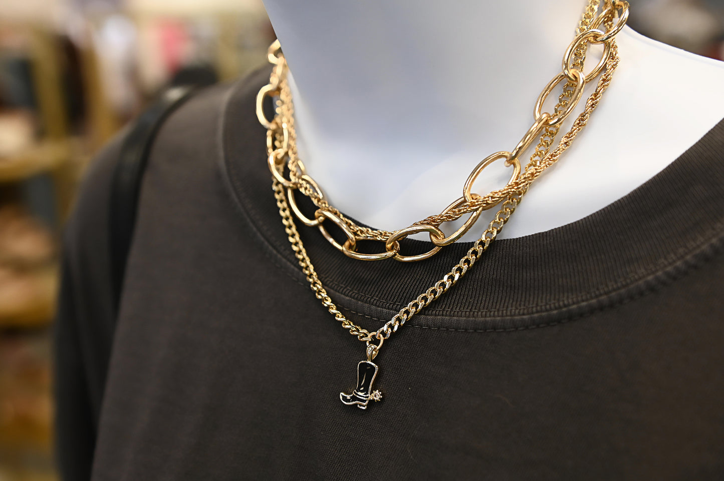 Boot Curb Chain Necklace