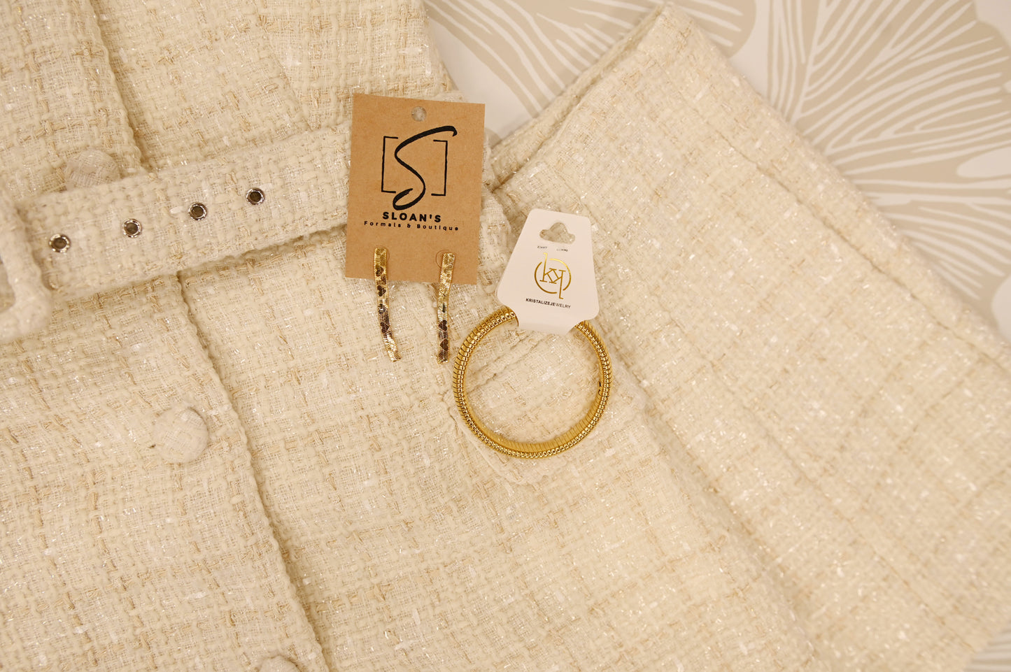 Karina Vest- White Tweed