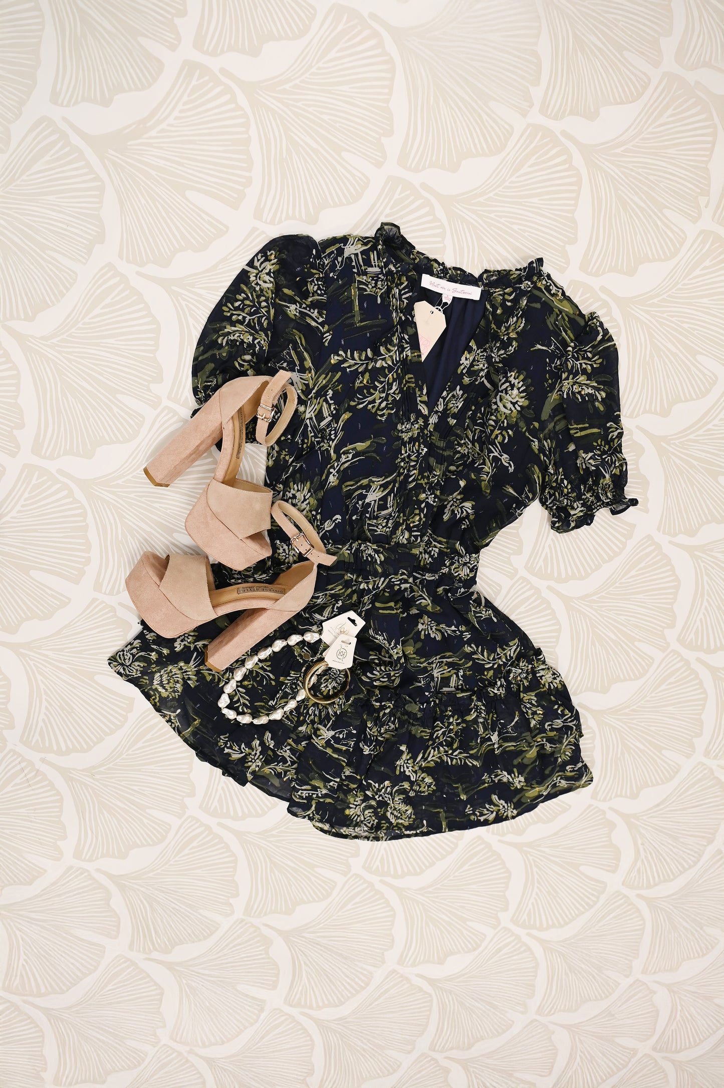 Santorini Midnight Sketch Short Dress