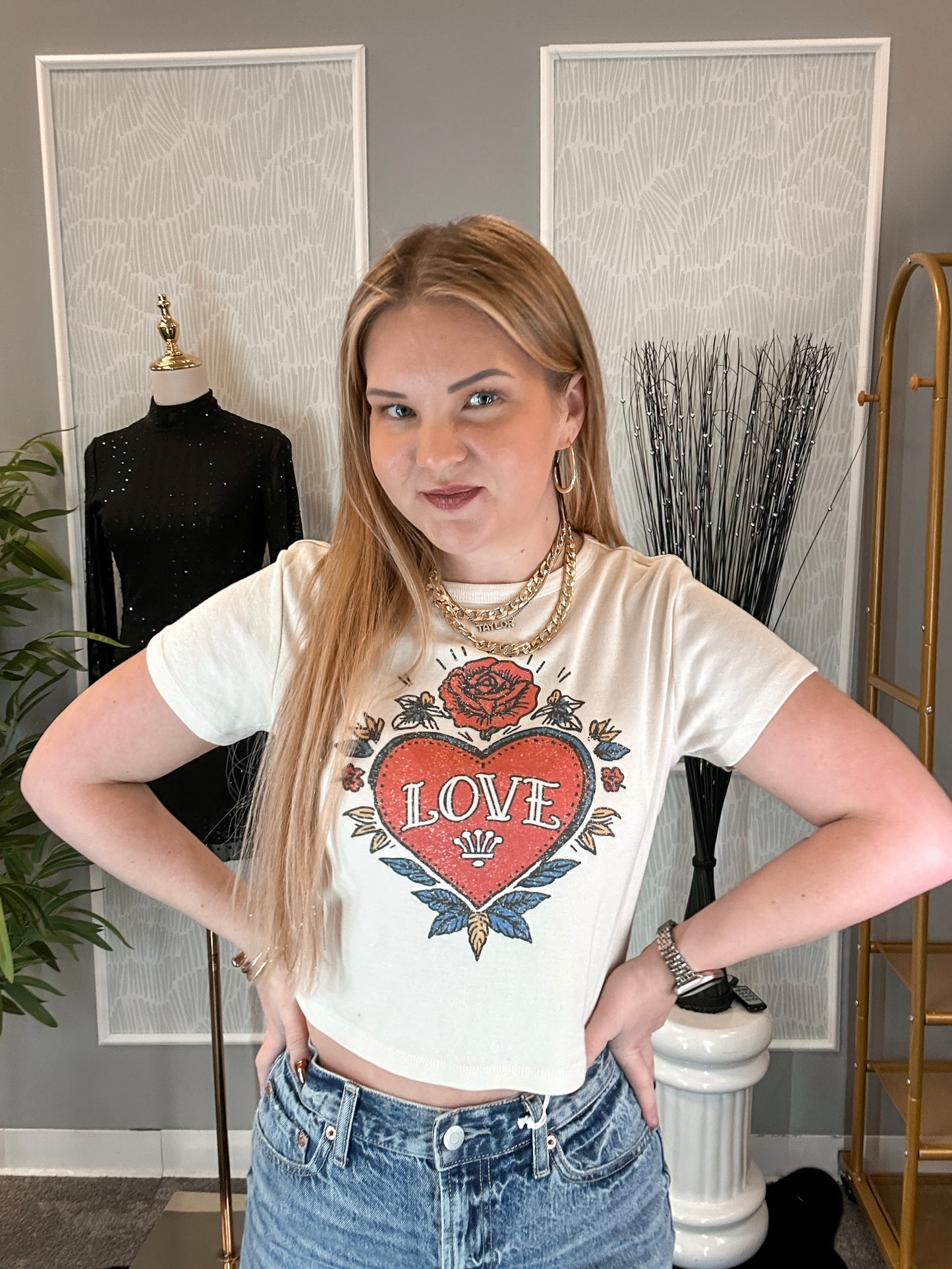Wild Rose Crop Tee