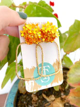 Flower Iridescent Hoops