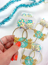 Flower Iridescent Hoops