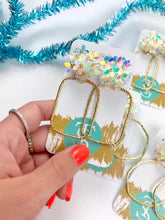 Flower Iridescent Hoops