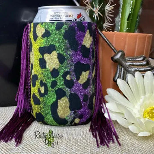 Fringe Mardi Gras Koozie