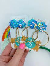 Flower Iridescent Hoops