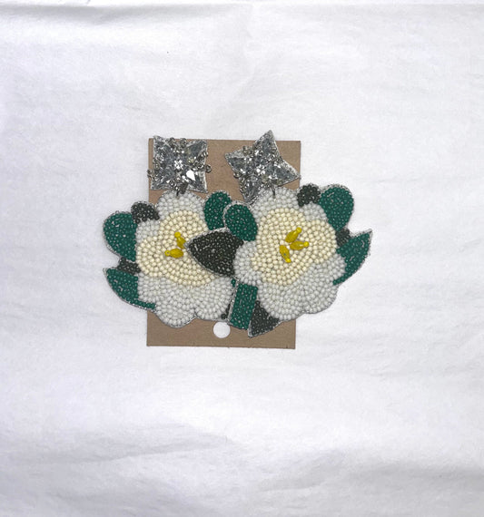Magnolia Flower Earrings