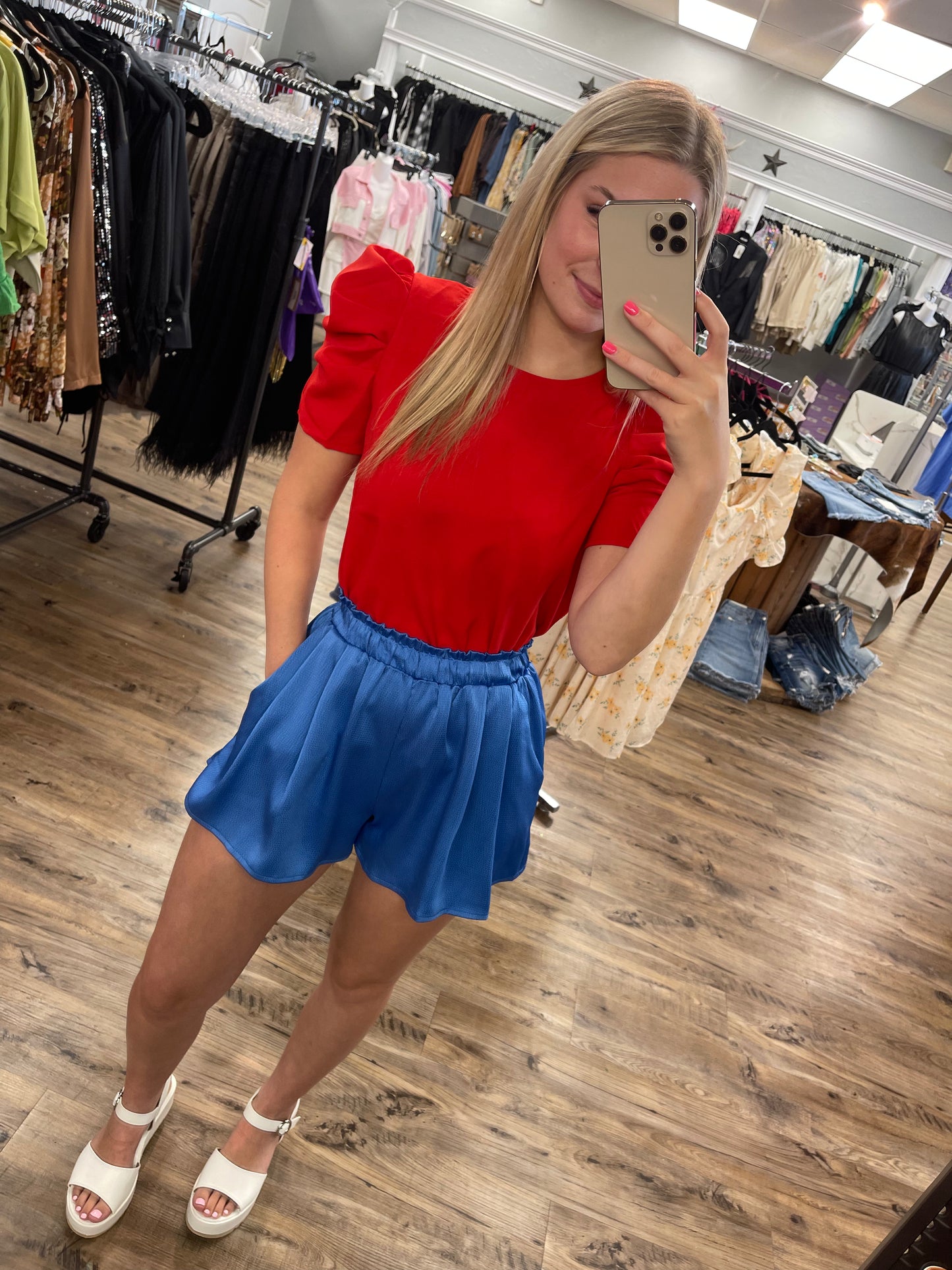 Short Puff Sleeve Top