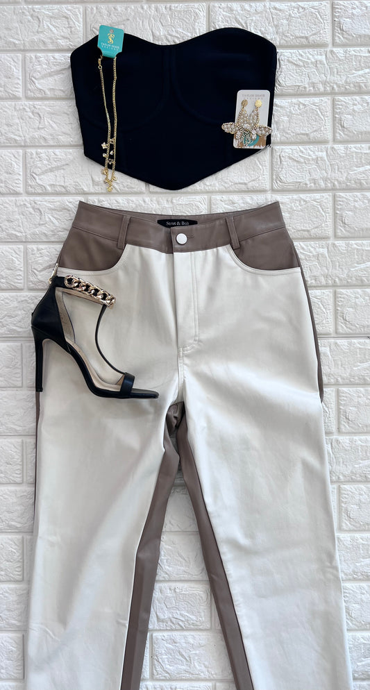 Come Over Pants, Cream/Taupe