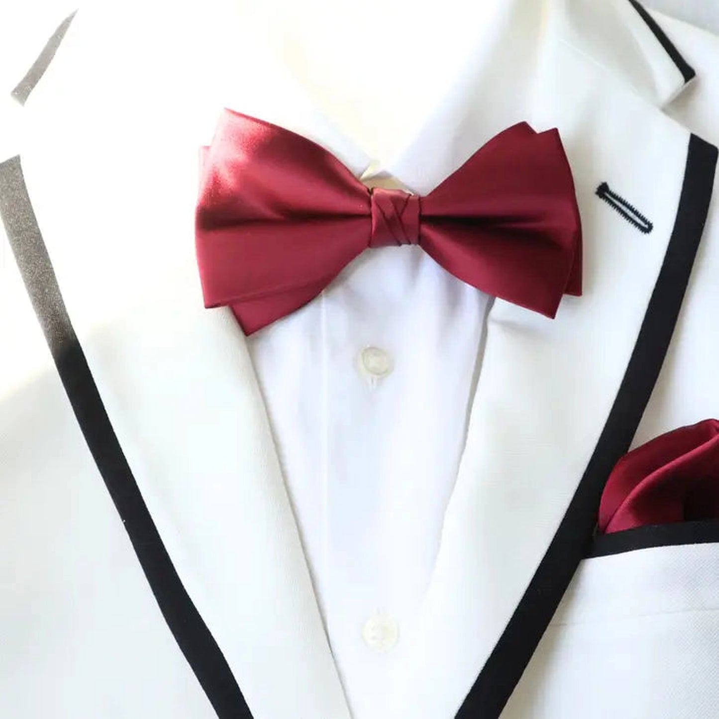 Double Satin Bow Tie