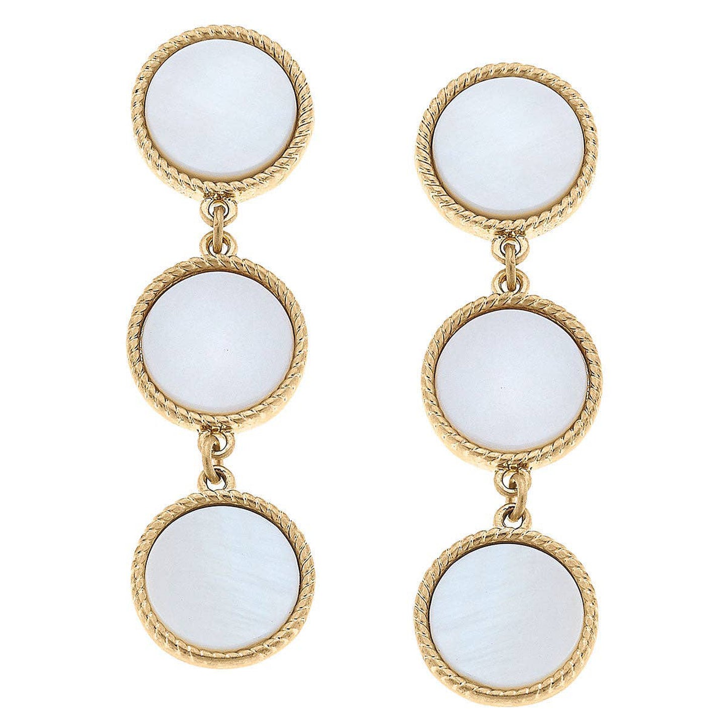 Sadie Triple Linked Disc Earrings