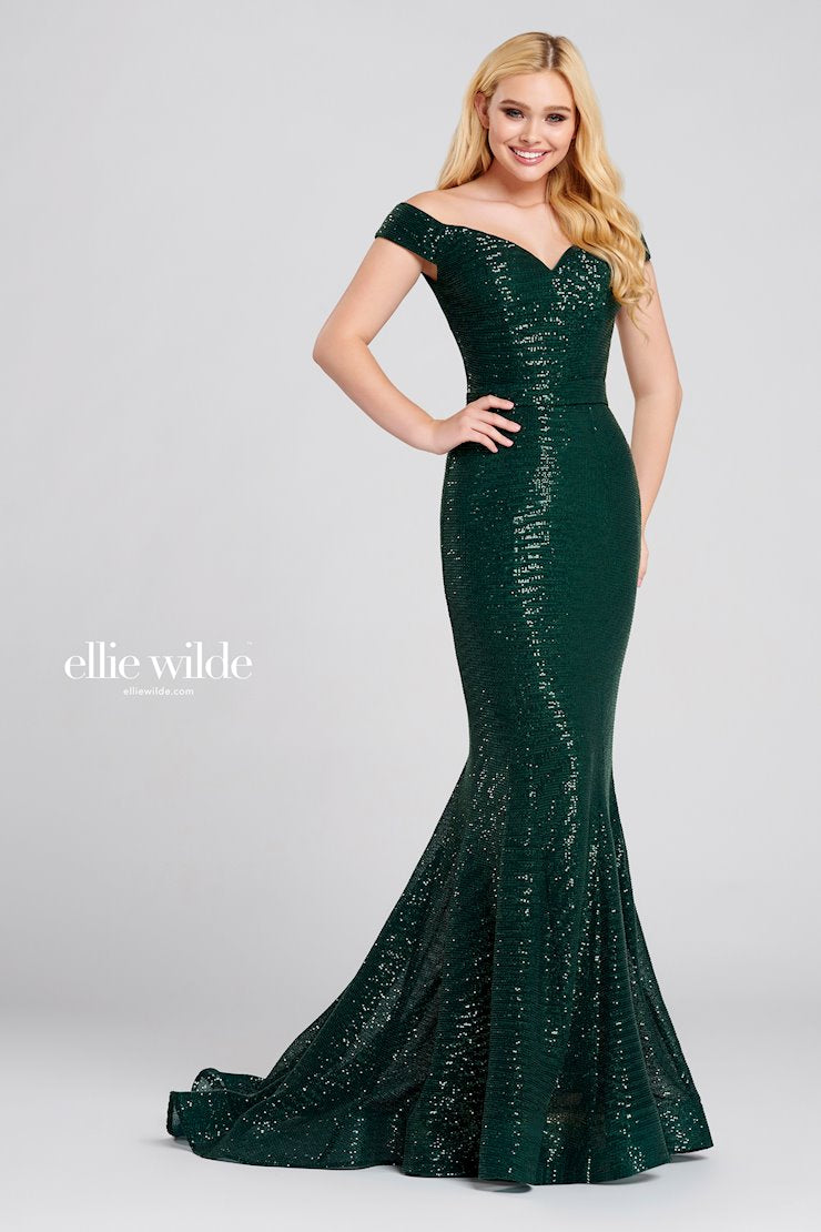 slim fit dress slacks Ellie Wilde EW34131 Satin Prom Dress with Feathers – Mydressline main image 1