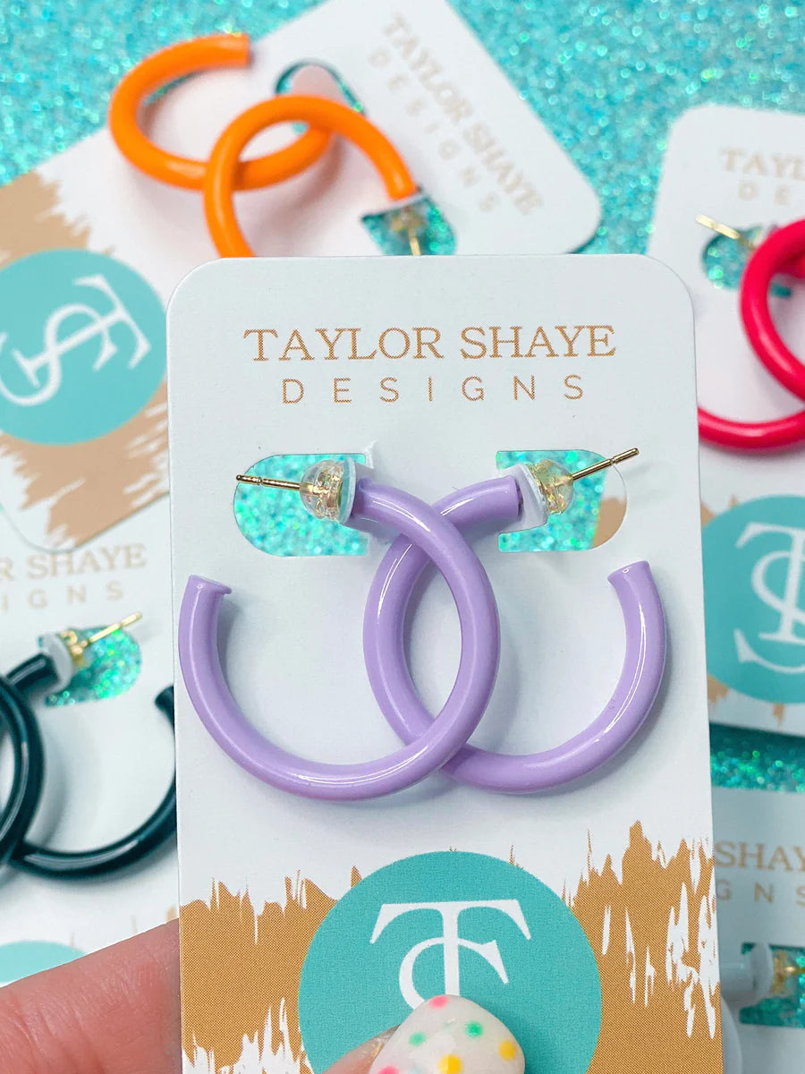 Colorful Enamel Hoops