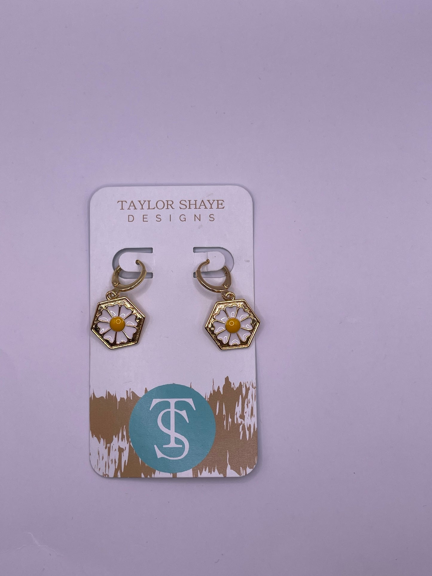 Daisy Drop Huggie Earrings
