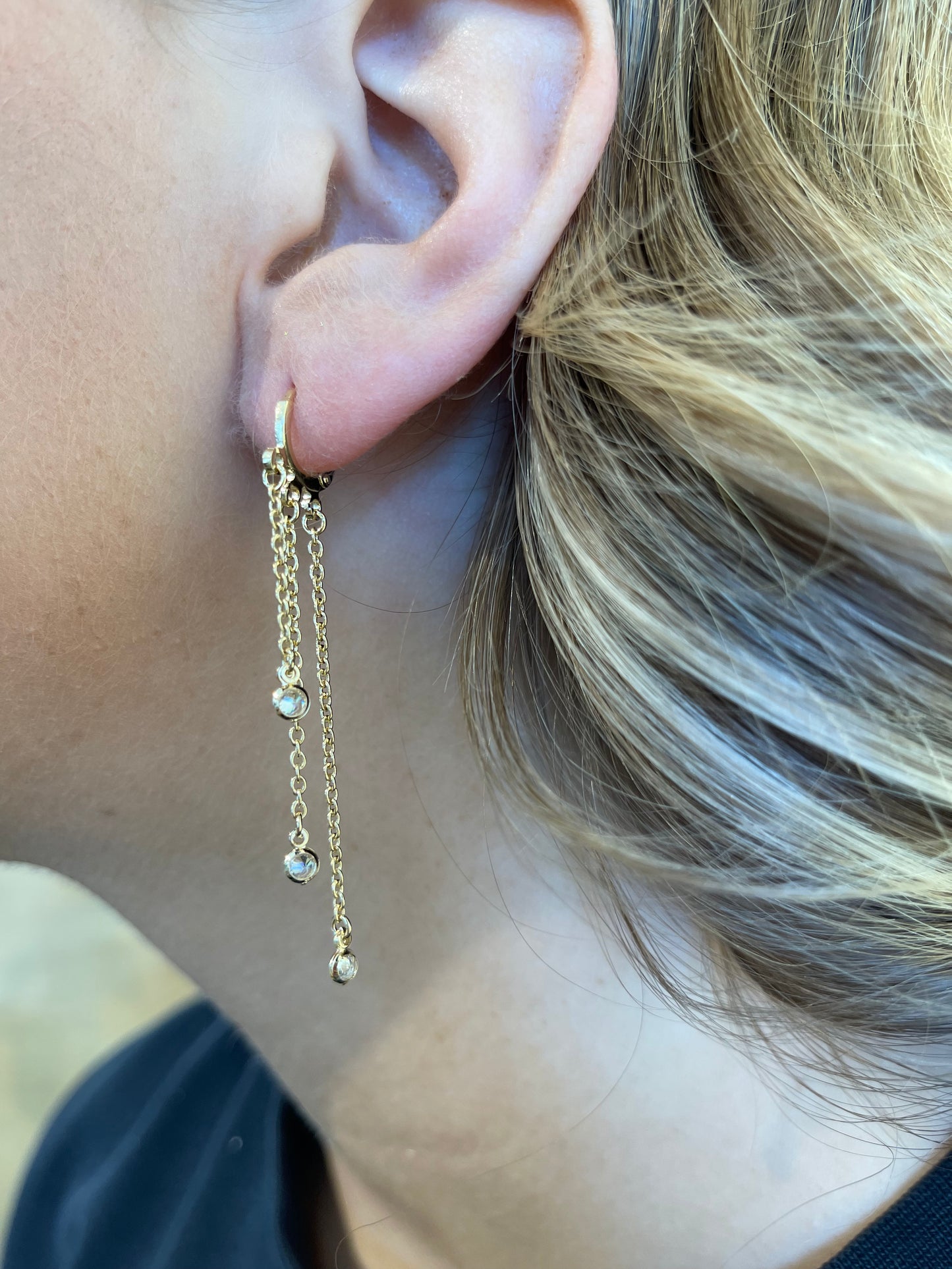Filled Tilly Drop Earrings, Gold
