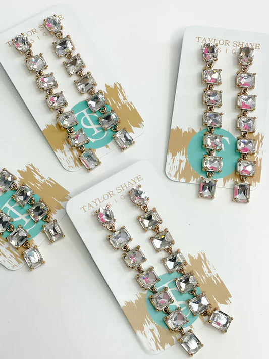 Christy Drop Earrings, Silver