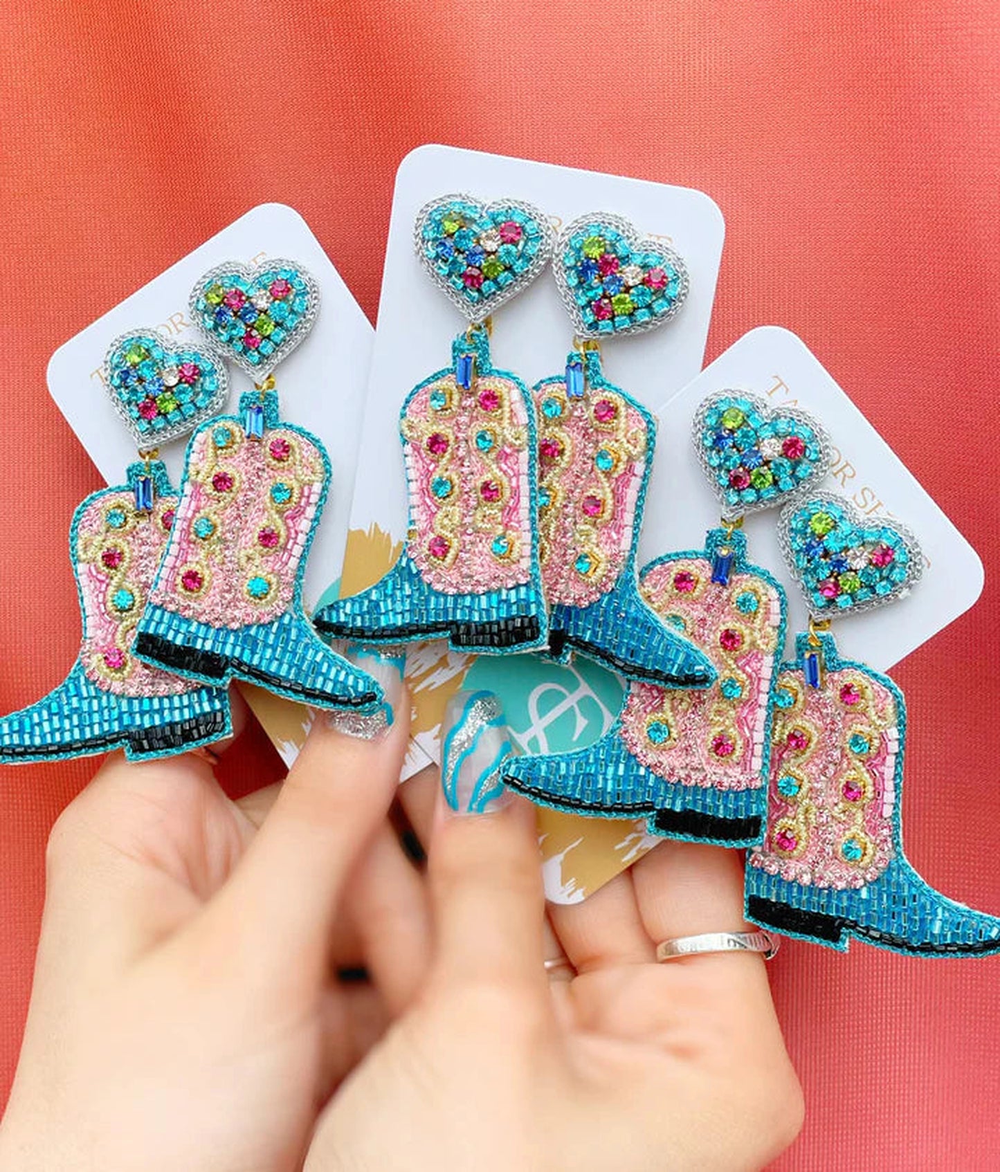 Jolene Beaded Boot Earrings