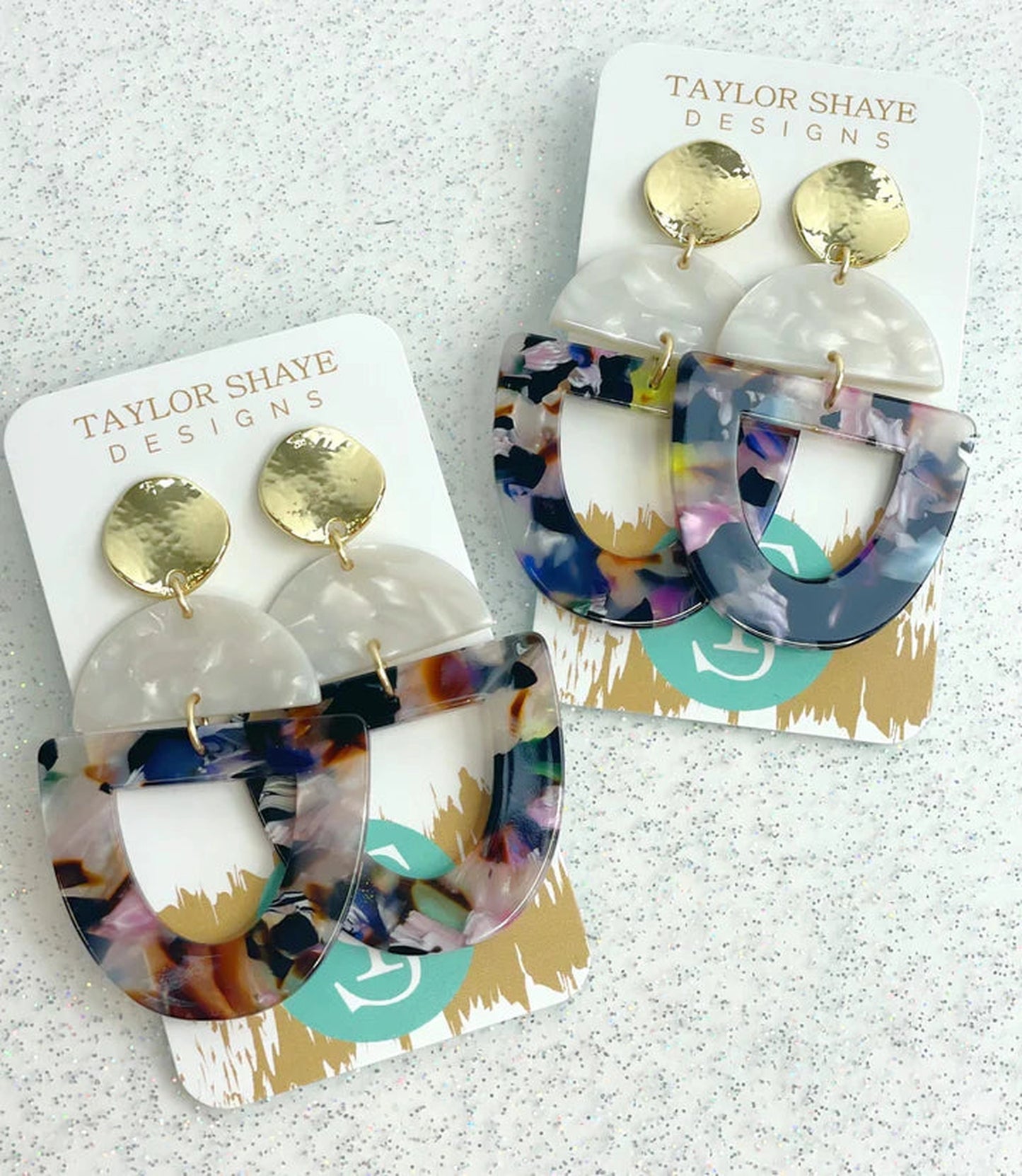 Dark Rainbow Drop Earrings
