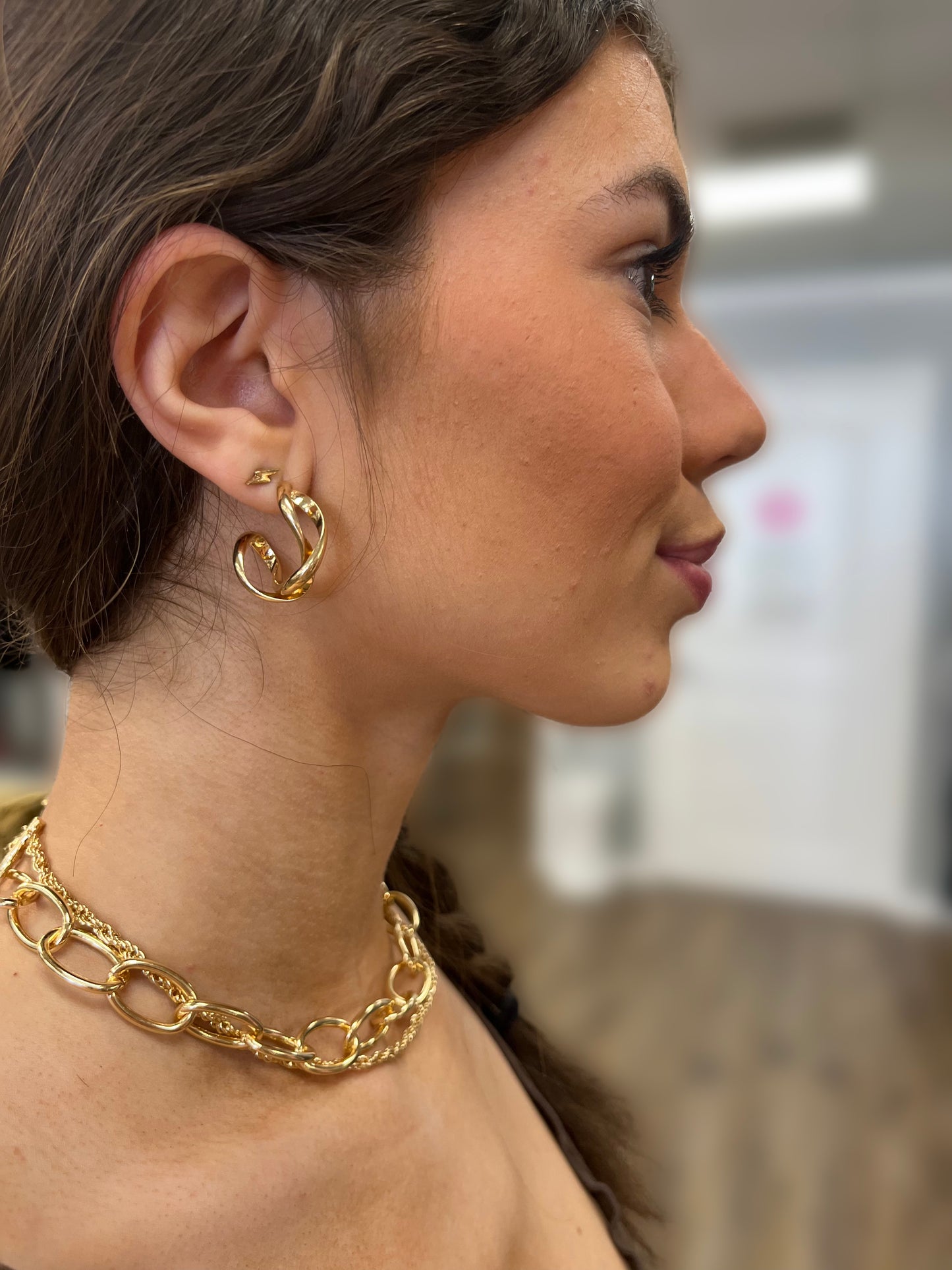 Twisted Wire Hoop Earring