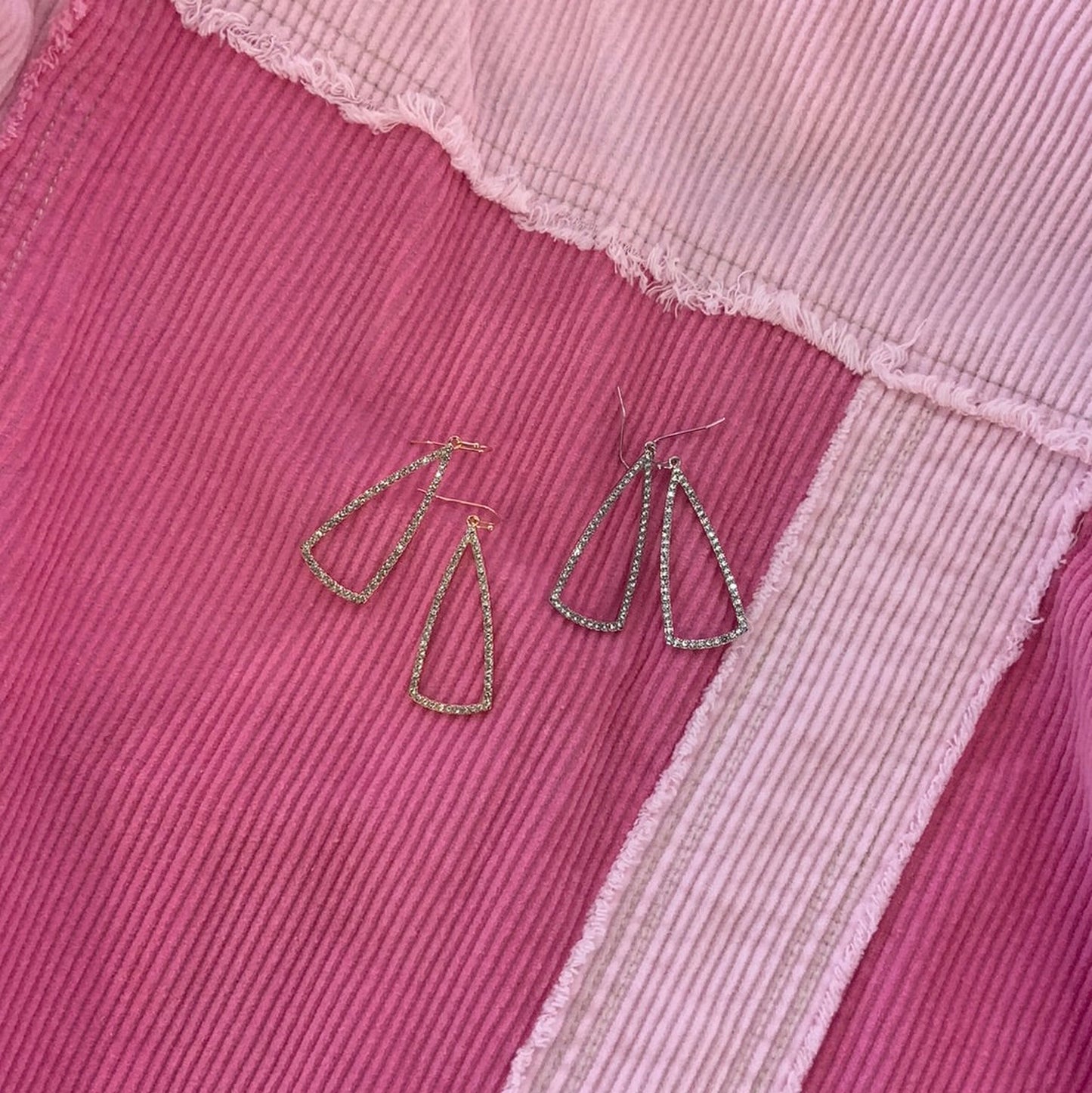 Rhinestone Triangle Earring