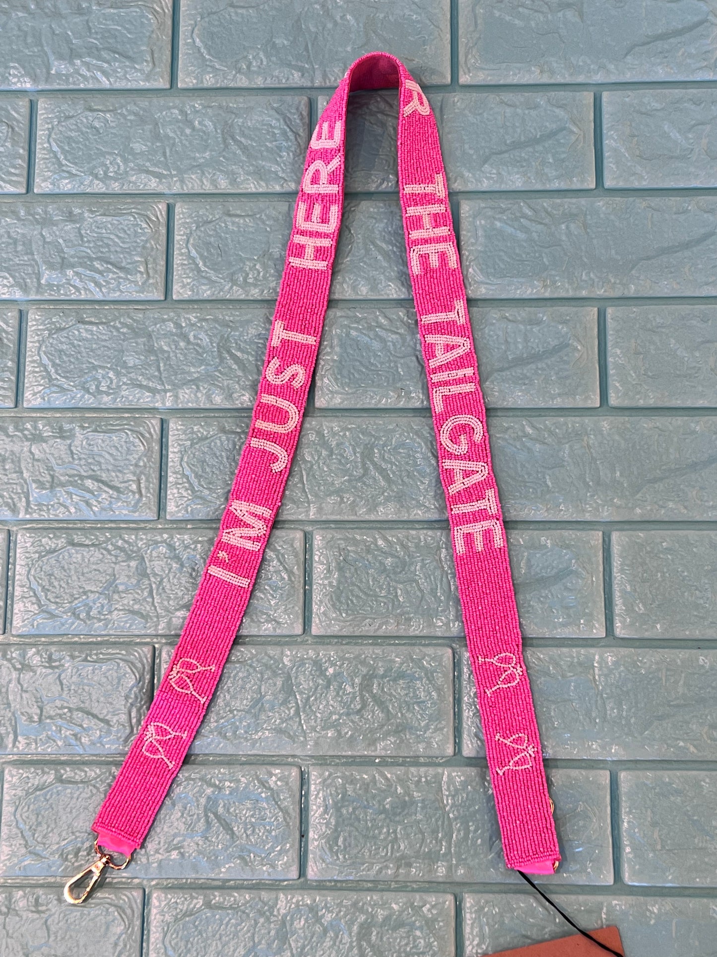 Just Here For The Tailgate Beaded Purse Strap