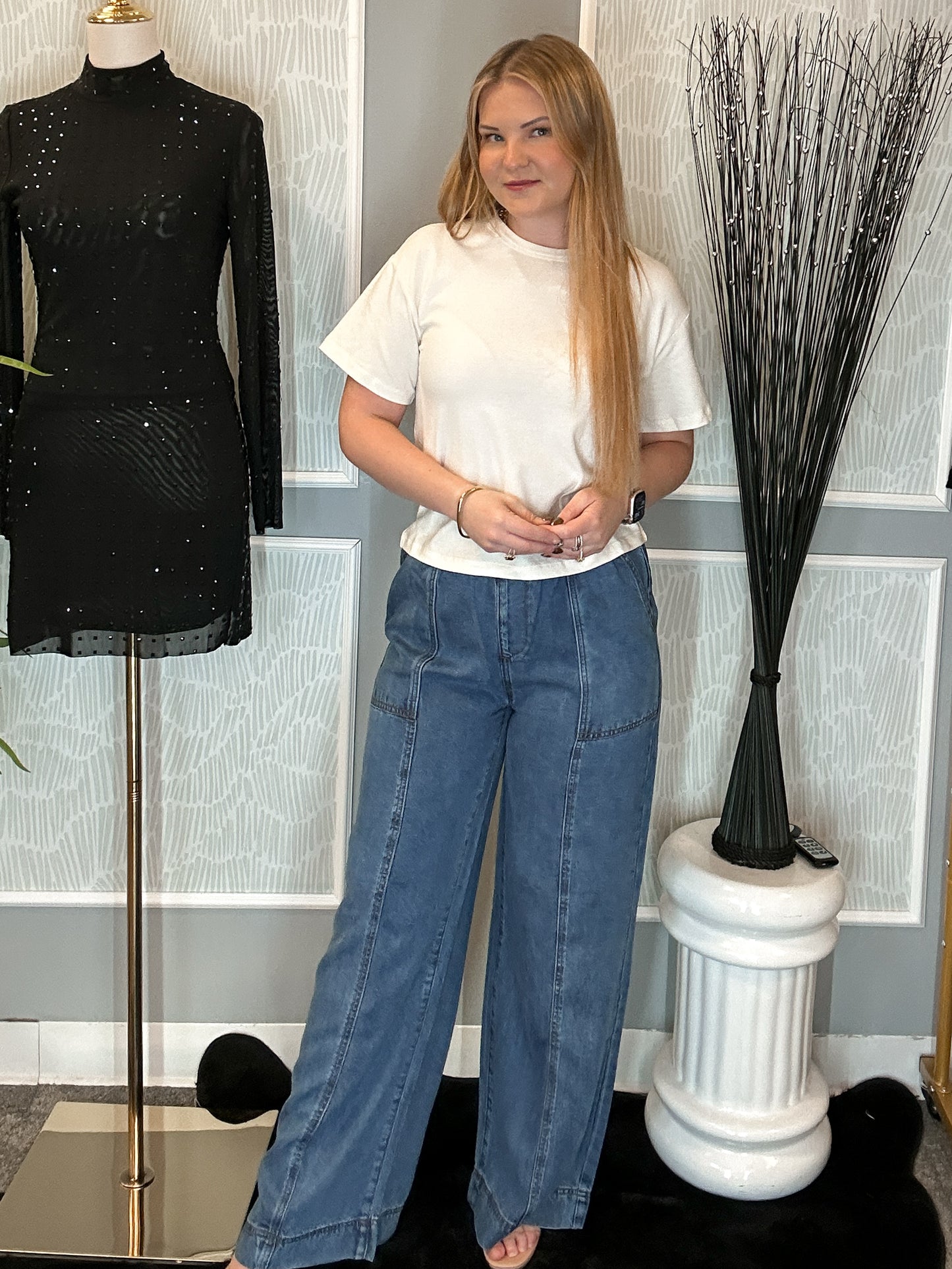 Betty Denim Pants- Denim