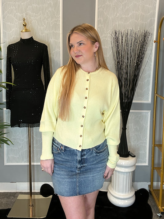 Chenoa Cardigan – Butter Yellow