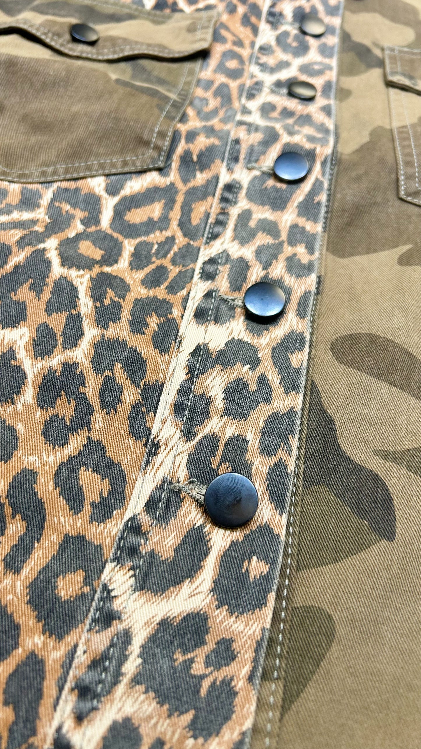 Camo Leopard Snap Jacket