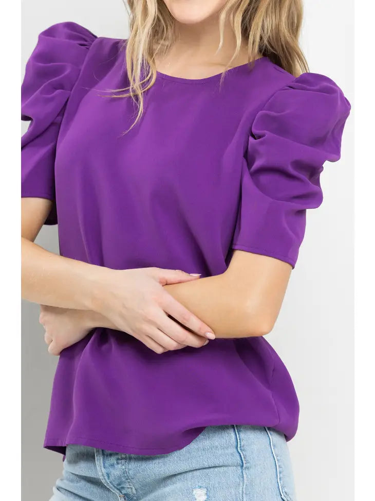 Short Puff Sleeve Top