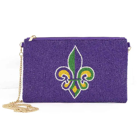 Napoleon Fleur di Lis Beaded Crossbody