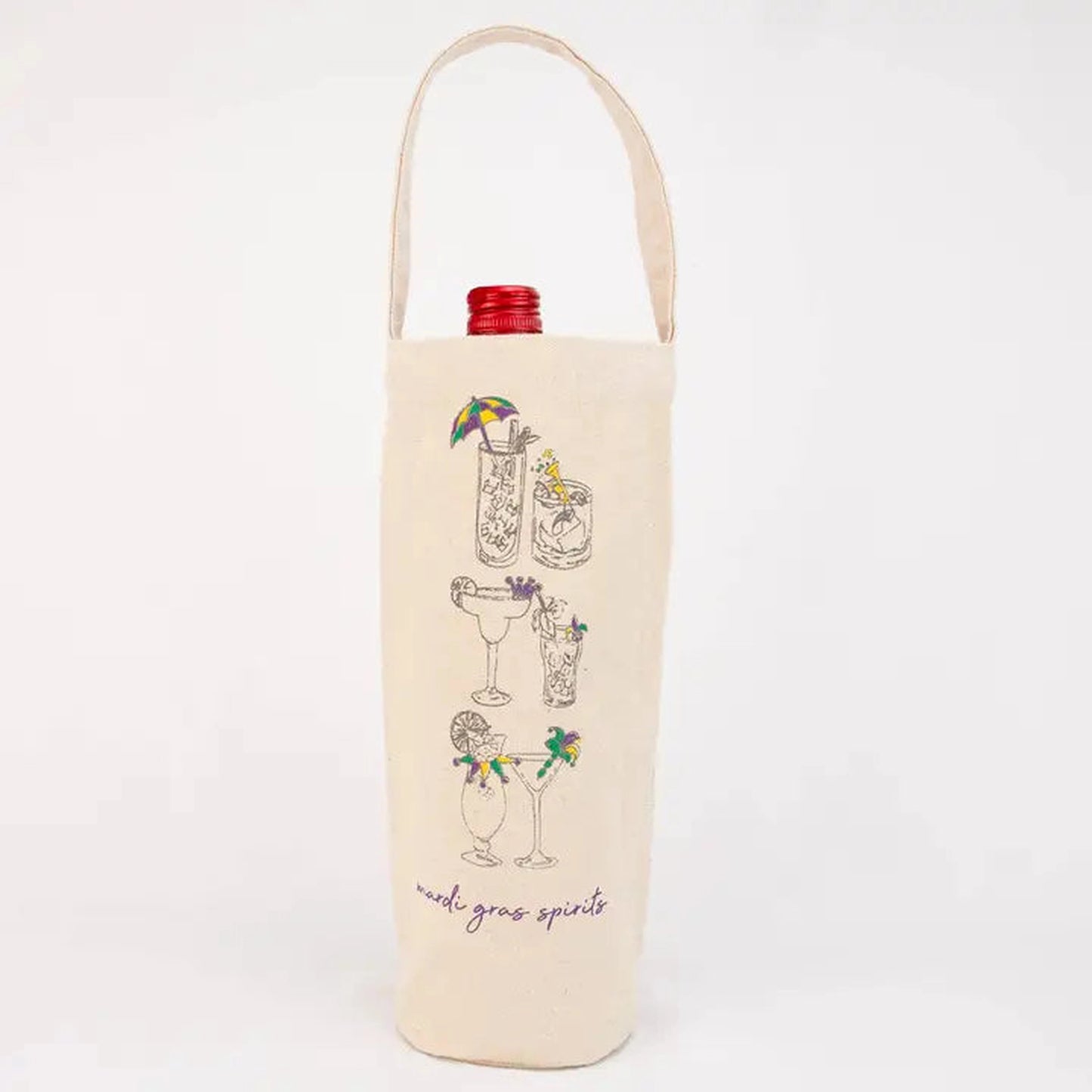 Mardi Gras Spirits Wine Bag