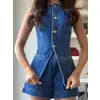 Blue denim set