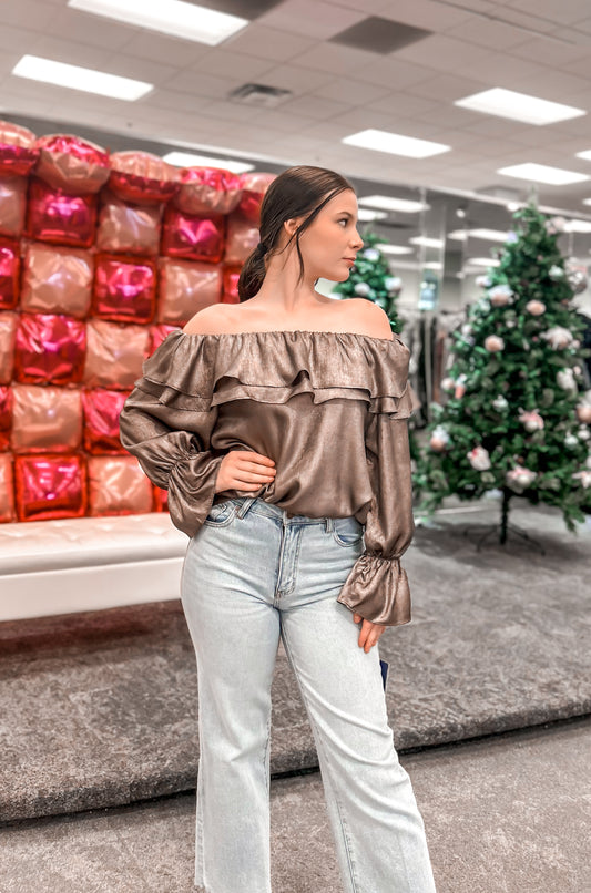 Metal Ruffles Top