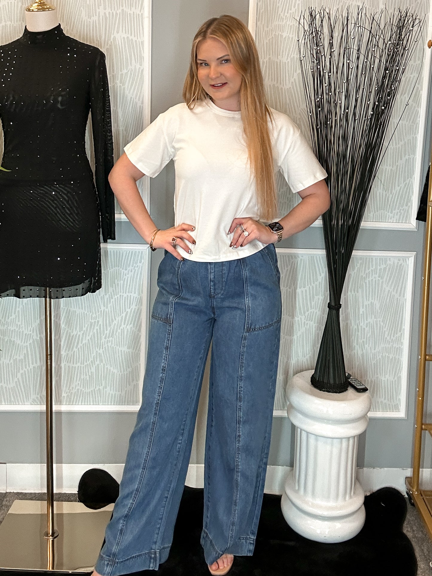 Betty Denim Pants- Denim