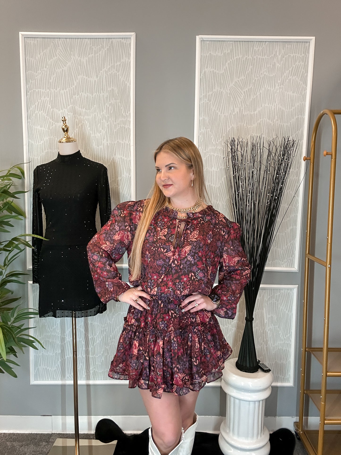 Freya Dress- Midnight Floral