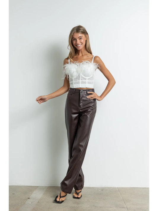 Feathered Elegance Top