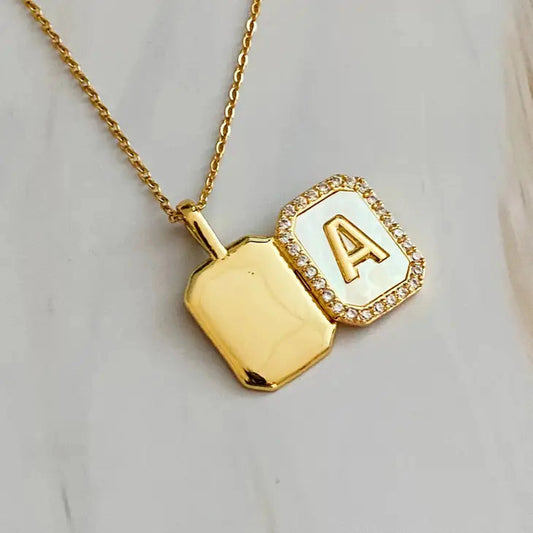 Initial Open Locket Necklace