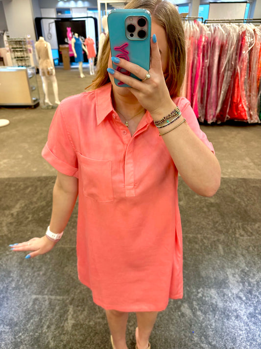 Coral Sands Shirt Dress