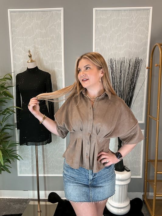 Smoky Taupe Blouse