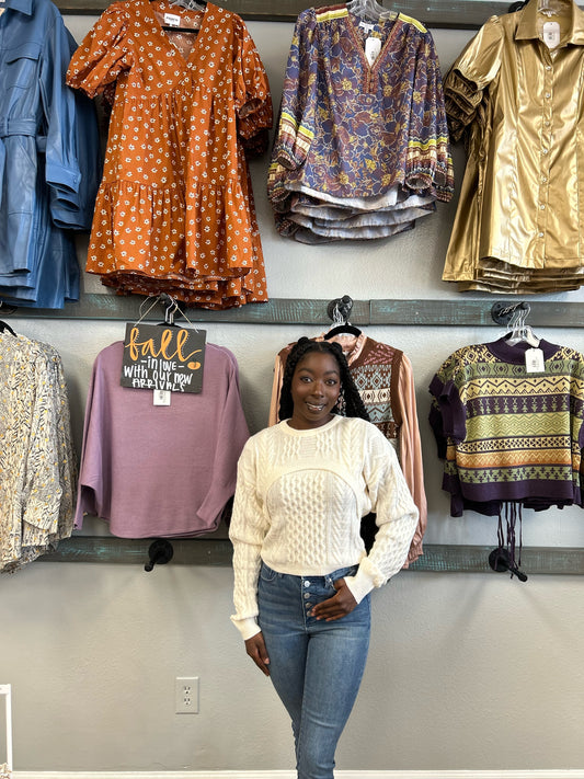 Bright Lights Sweater Set, Ivory